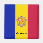 Andorra Fahne & Andorra Ferien-/Sportfans Magnet (Vorne)