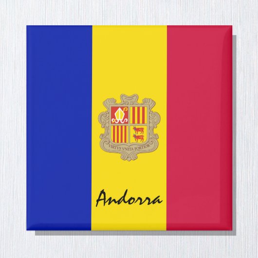 Andorra Fahne & Andorra Ferien-/Sportfans Magnet