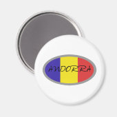 Andorra Fahne Design! Magnet (Vorderseite/Rückseite)