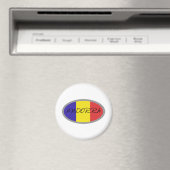 Andorra Fahne Design! Magnet (In Situ (Geschirrspüler))