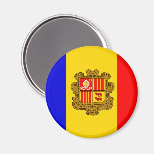 Andorra-Fahnen-Magnet Magnet (Vorderseite/Rückseite)