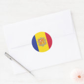 Andorra Flag Classic Round Sticker (Umschlag)