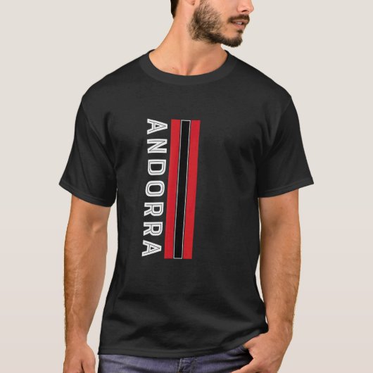 Andorra Flag Colors T-Shirt (Vorderseite)