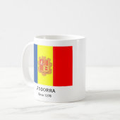 Andorra Flag Custom Cup Kaffeetasse (Vorderseite Links)