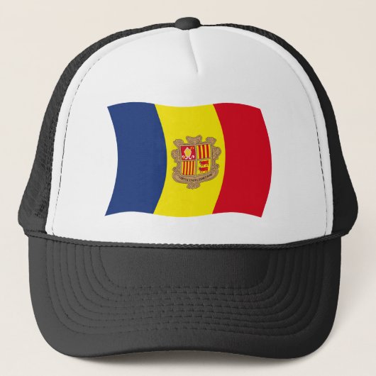 Andorra Flag Hat Truckerkappe (Vorderseite)