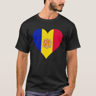 Andorra Flag Herz Andorra Liebe Andorra T-Shirt