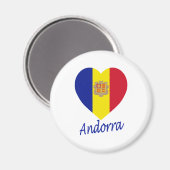 Andorra Flag Herz Magnet (Vorderseite/Rückseite)