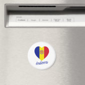 Andorra Flag Herz Magnet (In Situ (Geschirrspüler))