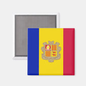 Andorra Flag Magnet (Vorderseite/Rückseite)
