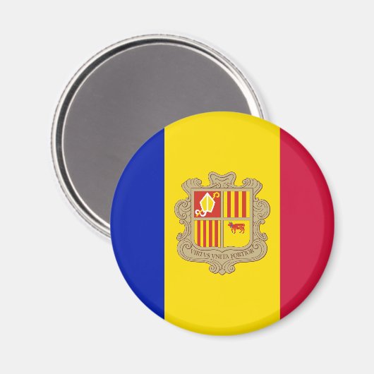 Andorra Flag Magnet (Vorderseite/Rückseite)