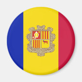 Andorra Flag Magnet (Vorne)