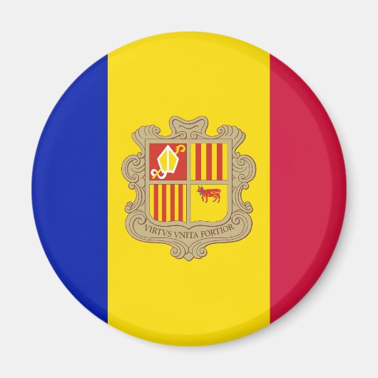 Andorra Flag Magnet (Vorne)