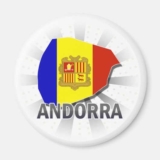 Andorra Flag Map 2.0 Magnet (Vorne)