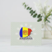 Andorra Flag Map 2.0 Postkarte (Stehend Vorderseite)