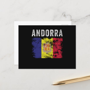 Andorra Flag Not - Andorran-Flagge Postkarte