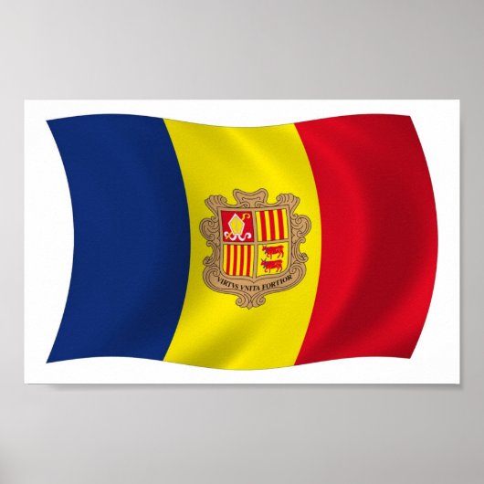 Andorra Flag Poster Print (Vorne)