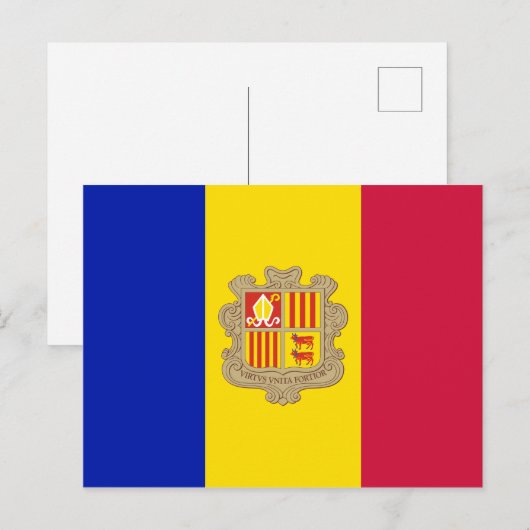 Andorra Flag Postkarte (Vorne/Hinten)