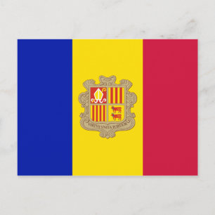 Andorra Flag Postkarte