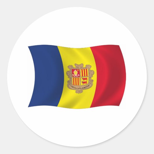 Andorra Flag Sticker (Vorderseite)