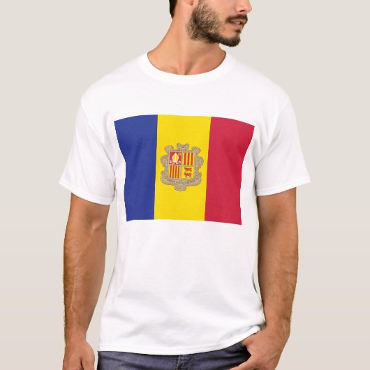 Andorra Flag T-Shirt, Patriotic T-Shirts, T-Shirt (Vorderseite)