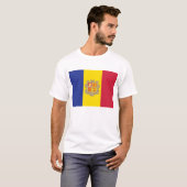 Andorra Flag T-Shirt, Patriotic T-Shirts, T-Shirt (Vorne ganz)