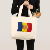 Andorra Flag Tote Tag Jumbo Stoffbeutel (Vorderseite (Produkt))