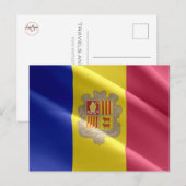 Andorra - Flag Waving - Postkarte (Vorne/Hinten)