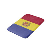Andorra-Flagge Badematte (Schrägansicht)