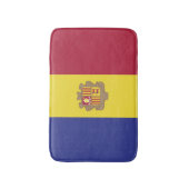 Andorra-Flagge Badematte (Vorderseite Vertikal)