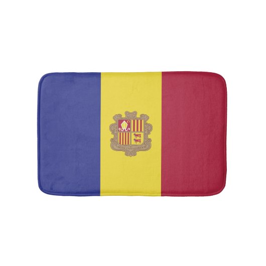 Andorra-Flagge Badematte (Vorderseite)