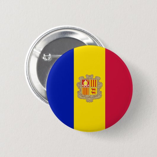 Andorra-Flagge Button (Vorne & Hinten)