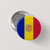 Andorra-Flagge Button (Vorne & Hinten)