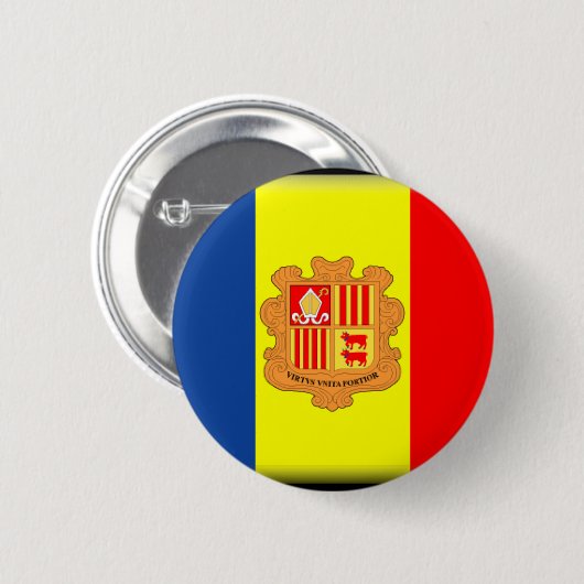 Andorra-Flagge Button (Vorne & Hinten)
