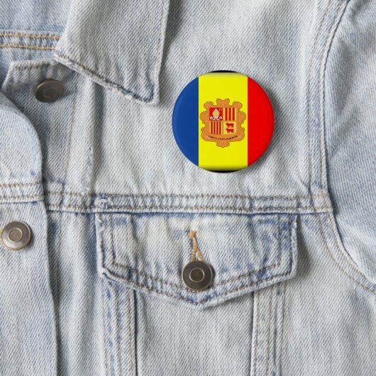 Andorra-Flagge Button (Beispiel)