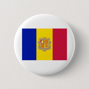 Andorra-Flagge Button