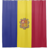 Andorra-Flagge Duschvorhang (Vorderseite)