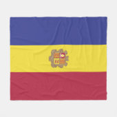Andorra-Flagge Fleecedecke (Vorderseite (Horizontal))