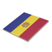 Andorra-Flagge Fliese (Seite)