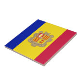 Andorra-Flagge Fliese (Seite)