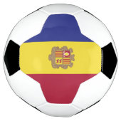 Andorra-Flagge Fußball (Gedreht)