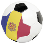 Andorra-Flagge Fußball (Dreiviertel)