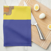 Andorra-Flagge Geschirrtuch (Viertel Falte)