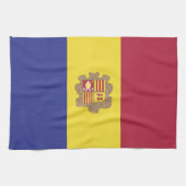 Andorra-Flagge Geschirrtuch (Horizontal)