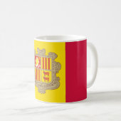 Andorra-Flagge Kaffeetasse (VorderseiteRechts)