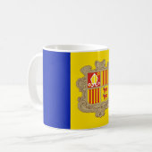 Andorra-Flagge Kaffeetasse (Vorderseite Links)
