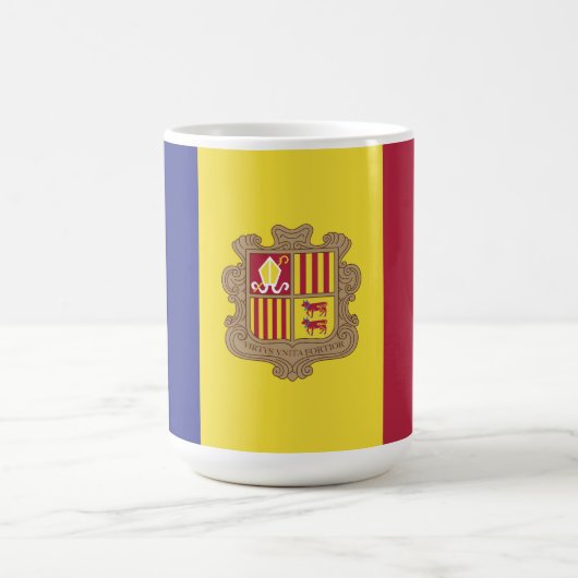 Andorra-Flagge Kaffeetasse (Mittel)