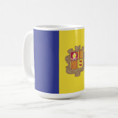 Andorra-Flagge Kaffeetasse (Vorderseite Links)