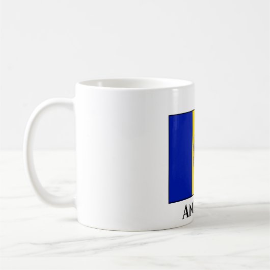 Andorra-Flagge Kaffeetasse (Links)