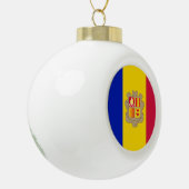 Andorra-Flagge Keramik Kugel-Ornament (Links)