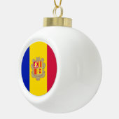 Andorra-Flagge Keramik Kugel-Ornament (Rechts)